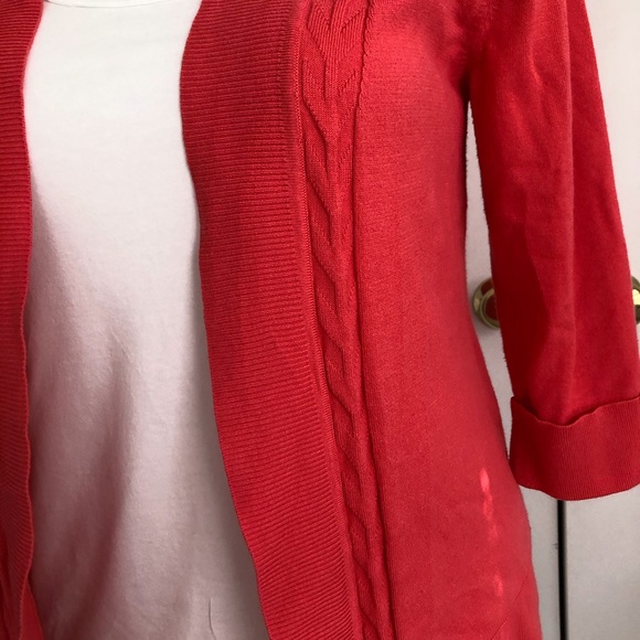 Christopher & Banks coral cardigan - Picture 2 of 4